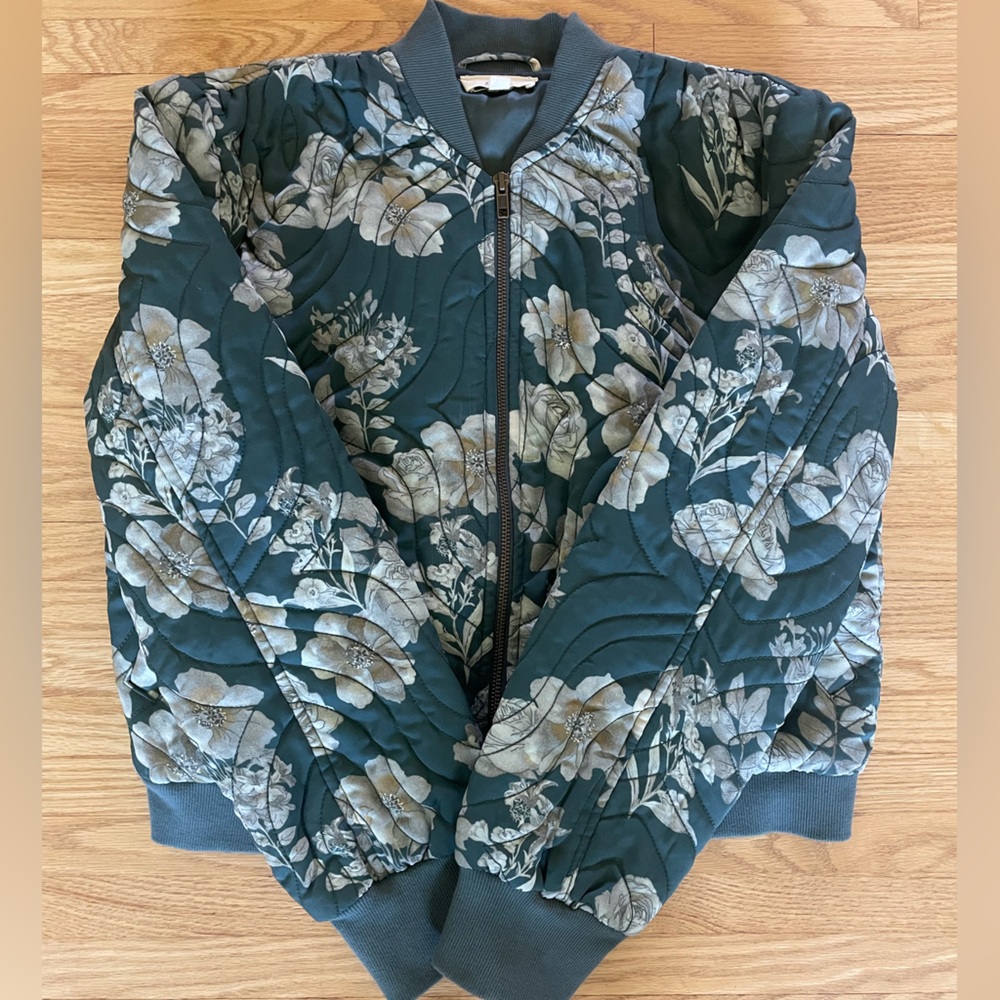 Elan Floral Quilted Bomber Jacket